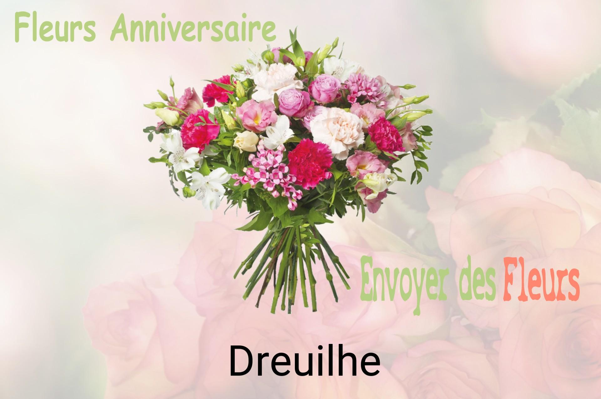 Bouquet de fleurs d’anniversaire livré à Dreuilhe
